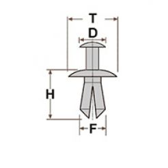 Кліпса GM 96057846 Toyota 90467-07041 Suzuki 09409-07308-5PK