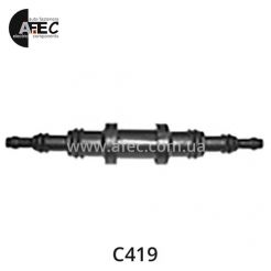 Пластиковий з'єднувач трубок універсальний d9.5/6.3/3.2