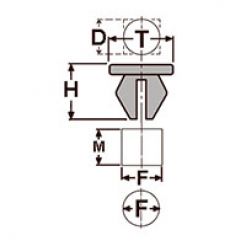 Кліпса дзеркала Volkswagen Mercedes Seat Skoda 5Z0853695