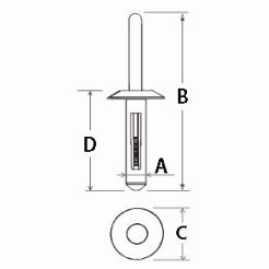 Заклепка пластикова GM 20465395 Chrysler 6004212