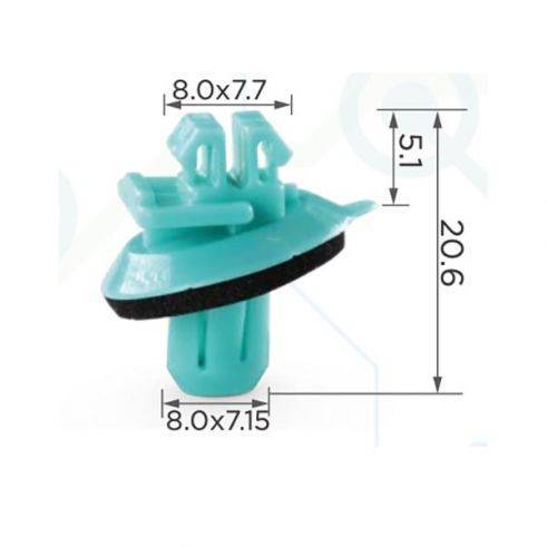Клипса молдинга Lexus Toyota 7588460010 Клипса молдинга Lexus Toyota 7588460010