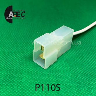 Автомобильный разъём штыревой 2-Х контактный Т-образный аналог TE 1809080 серии 6,3мм с проводом Автомобильный разъём штыревой 2-Х контактный Т-образный аналог TE 1809080 серии 6,3мм с проводом