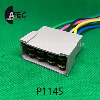 Автомобільний роз'єм штирьовий 8-ми контактний аналог TE 1630080 серії 6,3мм з проводом Автомобільний роз'єм штирьовий 8-ми контактний аналог TE 1630080 серії 6,3мм з проводом