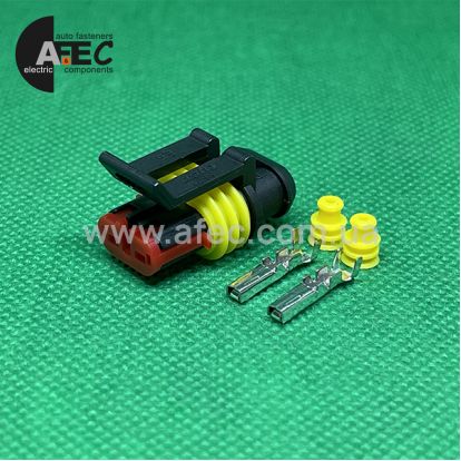 Автомобильный разъём герметичный гнездовой 2-х контактный