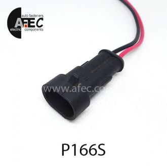 Автомобильный разъём герметичный штыревой 2-х контактный аналог AMP TE 282104-1серии SuperSeaL 1,5 с проводом Автомобильный разъём герметичный штыревой 2-х контактный аналог AMP TE 282104-1серии SuperSeaL 1,5 с проводом