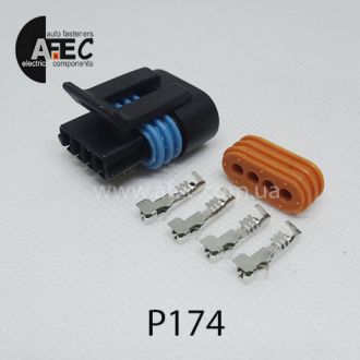 Автомобильный разъём герметичный гнездовой 4-х контактный аналог Delphi  12162189 12162188 12162190 серии 1,5мм для датчик регулятора холостого хода ВАЗ Автомобильный разъём герметичный гнездовой 4-х контактный аналог Delphi  12162189 12162188 12162190 серии 1,5мм для датчик регулятора холостого хода ВАЗ