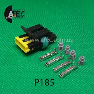 Автомобильный разъём герметичный гнездовой 4-х контактный аналог AMP TE 444046-1 серии 1.2мм Автомобильный разъём герметичный гнездовой 4-х контактный аналог AMP TE 444046-1 серии 1.2мм