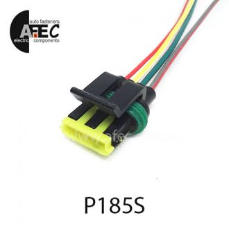 Автомобильный разъём герметичный гнездовой 4-х контактный аналог AMP TE 444046-1 серии 1.2мм с проводом Автомобильный разъём герметичный гнездовой 4-х контактный аналог AMP TE 444046-1 серии 1.2мм с проводом