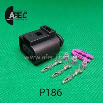 Автомобільний роз'єм герметичний гніздовий 3-х контактний аналог Volkswagen 1J0973703 серії 1.2мм Автомобільний роз'єм герметичний гніздовий 3-х контактний аналог Volkswagen 1J0973703 серії 1.2мм