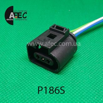 Автомобильный разъём герметичный гнездовой 3-х контактный датчика положения распредвала, камеры, парктроника аналог VAG 1J0973703 серии 1.2мм с проводом Автомобильный разъём герметичный гнездовой 3-х контактный датчика положения распредвала, камеры, парктроника аналог VAG 1J0973703 серии 1.2мм с проводом