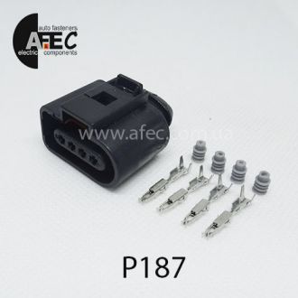 Автомобільний роз'єм герметичний гніздовий 4-х контактний аналог WAG 1J0 973 704 серії 1.2мм для датчика абсолютного тиску та температури для двигунів УМЗ Автомобільний роз'єм герметичний гніздовий 4-х контактний аналог WAG 1J0 973 704 серії 1.2мм для датчика абсолютного тиску та температури для двигунів УМЗ