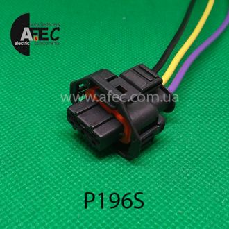 Авто разъём гнездовой 3-х контактный аналог Bosсh 1928403966 серии 2,8мм для катушки зажигания ВАЗ нового образца с проводом Авто разъём гнездовой 3-х контактный аналог Bosсh 1928403966 серии 2,8мм для катушки зажигания ВАЗ нового образца с проводом