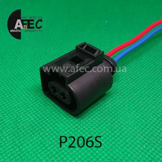 Автомобильный разъём герметичный гнездовой 2-х контактный аналог VAG 1J0973722 TE 17176921 серии 3.5мм с проводом