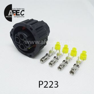 Автомобильный разъём байонетный герметичный гнездовой 4-х контактный аналог TE 1-1813099-1 9673251 серии 2.5 для датчика спидометра Камаз Маз Зил Паз Краз Урал для датчика уровня пола Автомобильный разъём байонетный герметичный гнездовой 4-х контактный аналог TE 1-1813099-1 9673251 серии 2.5 для датчика спидометра Камаз Маз Зил Паз Краз Урал для датчика уровня пола