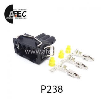 Автомобильный разъём герметичный гнездовой 3-х контактный аналог VAG 357972753  серии 2,8мм Автомобильный разъём герметичный гнездовой 3-х контактный аналог VAG 357972753  серии 2,8мм