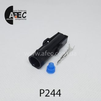 Автомобільний роз'єм герметичний штирьовий 1-но контактний аналог Delphi 12010996 WEATHER-PACK серії 2,5мм Автомобільний роз'єм герметичний штирьовий 1-но контактний аналог Delphi 12010996 WEATHER-PACK серії 2,5мм