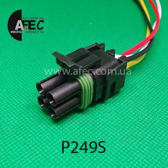 Автомобильный разъём герметичный гнездовой 4-х контактный аналог Delphi 12015798 WEATHER-PACK серии 2,5мм для жгута бензонасоса датчика кислорода ВАЗ с проводом Автомобильный разъём герметичный гнездовой 4-х контактный аналог Delphi 12015798 WEATHER-PACK серии 2,5мм для жгута бензонасоса датчика кислорода ВАЗ с проводом