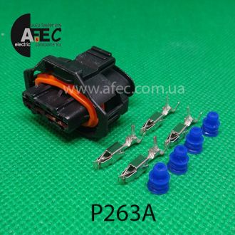 Автомобильный разъём герметичный гнездовой 4-х контактный аналог P263 Автомобильный разъём герметичный гнездовой 4-х контактный аналог P263