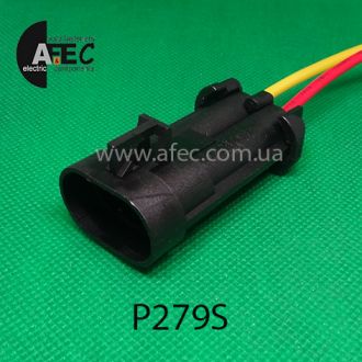 Авто разъём штыревой 2-х контактный Deiphi 15363993 серии 630 metri-pack для вентилятора радиатора BOSCH с проводом Авто разъём штыревой 2-х контактный Deiphi 15363993 серии 630 metri-pack для вентилятора радиатора BOSCH с проводом