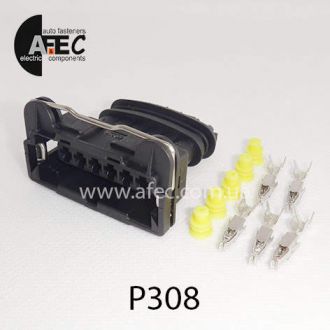 Автомобильный разъём герметичный гнездовой 6-ти контактный аналог AMP TE 282767-2 серии 2,8мм для ДМРВ ГАЗ Автомобильный разъём герметичный гнездовой 6-ти контактный аналог AMP TE 282767-2 серии 2,8мм для ДМРВ ГАЗ