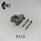 Автомобильный разъём герметичный гнездовой 2-х контактный аналог AMP TE 240PC024S8014 для топливных форсунок