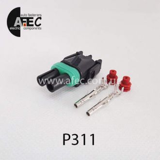 Автомобільний роз'єм герметичний гніздовий 2-х контактний аналог Delphi серії 2,5мм Для датчика кисню Daewoo Автомобільний роз'єм герметичний гніздовий 2-х контактний аналог Delphi серії 2,5мм Для датчика кисню Daewoo