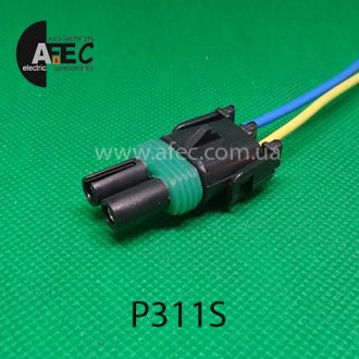 Автомобильный разъём герметичный гнездовой 2-х контактный аналог Delphi серии 2,5мм Для датчика кислорода Daewoo с проводом Автомобильный разъём герметичный гнездовой 2-х контактный аналог Delphi серии 2,5мм Для датчика кислорода Daewoo с проводом