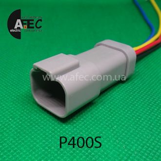 Авто разъём герметичный штыревой 4-х контактный аналог DEUTSCH DT04-4P с проводом Авто разъём герметичный штыревой 4-х контактный аналог DEUTSCH DT04-4P с проводом