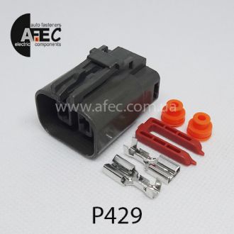 Автомобильный разъём герметичный гнездовой 2-х контактный серии 6,3 мм аналог YAZAKI 7223-6224-40 Автомобильный разъём герметичный гнездовой 2-х контактный серии 6,3 мм аналог YAZAKI 7223-6224-40