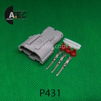 Автомобільний роз'єм герметичний штирьовий 3-х контактний серії 2,0 мм аналог YAZAKI 7222-7434-30 KET MG640329-5 Автомобільний роз'єм герметичний штирьовий 3-х контактний серії 2,0 мм аналог YAZAKI 7222-7434-30 KET MG640329-5