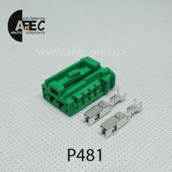 Авто разъем 2-х контактный гнездовой аналог MOLEX 98819-1025