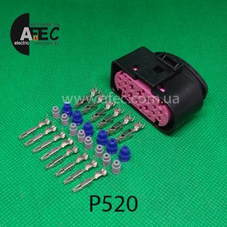 Автомобильный разъём гнездовой 14-ти контактный аналог Volkswagen 1J0 973 737 1719105-1 Автомобильный разъём гнездовой 14-ти контактный аналог Volkswagen 1J0 973 737 1719105-1