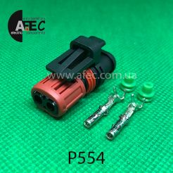 Авто роз'єм гніздовий 2-х контактний SERIES HSG ASSY DIA 1.5MM SKTLATCH аналог AMP 1337245-3