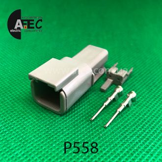 Авто роз'єм штирьової 2-х контактний серії DTM аналог DEUTSCH DTM04-2P Авто роз'єм штирьової 2-х контактний серії DTM аналог DEUTSCH DTM04-2P