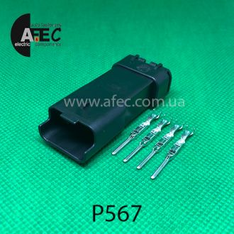 Авто разъём штыревой 4-х контактный аналог FCI 211PL042S0049 Авто разъём штыревой 4-х контактный аналог FCI 211PL042S0049