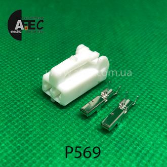 Разъем 2-х контактный гнездовой аналог YAZAKI 7283-1027 Разъем 2-х контактный гнездовой аналог YAZAKI 7283-1027