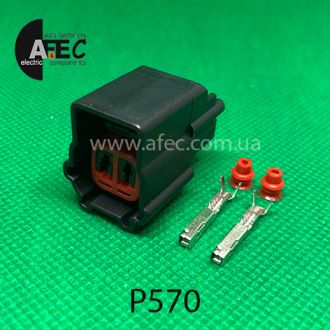 Разъем 2-х контактный гнездовой аналог Ford 3U2Z-14S411-EKB Разъем 2-х контактный гнездовой аналог Ford 3U2Z-14S411-EKB