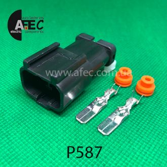 Разъем 2-х контактный штыревой аналог YAZAKI 7157-6720-40 Разъем 2-х контактный штыревой аналог YAZAKI 7157-6720-40