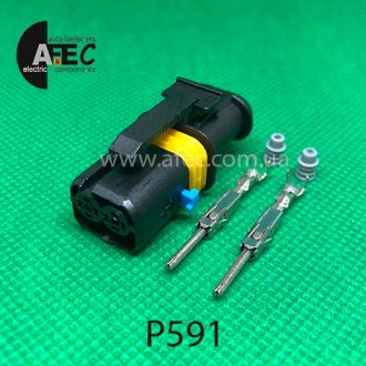 Разъем 2-х контактный штыревой аналог LEAR 18286 000 002 Разъем 2-х контактный штыревой аналог LEAR 18286 000 002