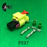 Разъем 2-х контактный гнездовой аналог AMP 1-1718643-4 Volkswagen 6R0 973 323