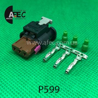 Роз'єм 3-х контактний гніздовий аналог Volkswagen 4F0 973 703A AMP 1718653-1 2-1718652-3 Роз'єм 3-х контактний гніздовий аналог Volkswagen 4F0 973 703A AMP 1718653-1 2-1718652-3