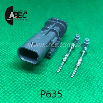 Разъем 2-х контактный гнездовой ответная часть 4H0 973 702 Разъем 2-х контактный гнездовой ответная часть 4H0 973 702