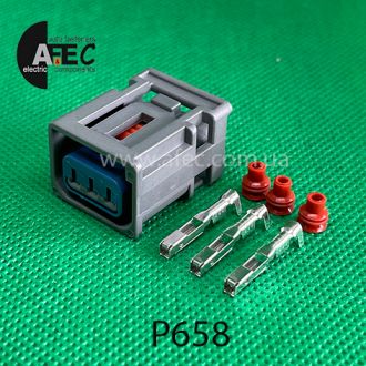 Разъём 3х контактный гнездовой аналог Motorcraft WPT-1205 Ford 3U2Z-14S411-KMB Разъём 3х контактный гнездовой аналог Motorcraft WPT-1205 Ford 3U2Z-14S411-KMB