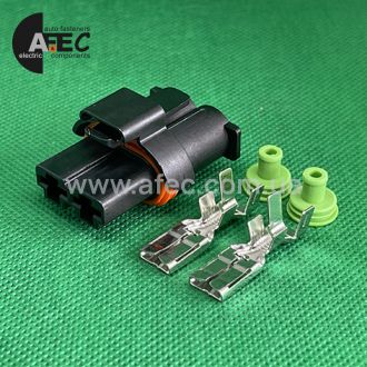 Роз'єм 2-х контактний гніздовий аналог TE 1544361-1 Роз'єм 2-х контактний гніздовий аналог TE 1544361-1