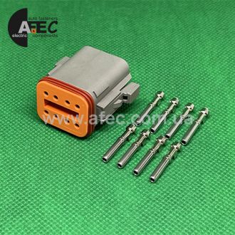 Роз'єм 8-ми контактний гніздовий аналог Deutsch DT06-08SA Роз'єм 8-ми контактний гніздовий аналог Deutsch DT06-08SA