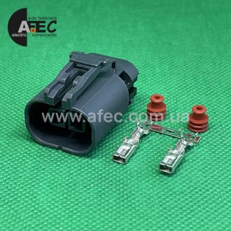 Разъем 2-х контактный гнездовой аналог Yazaki 7223-1824-80 7223-1824-40 Разъем 2-х контактный гнездовой аналог Yazaki 7223-1824-80 7223-1824-40