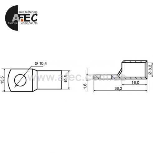 Наконечник кабельный SC d10 мм под кабель 35мм2