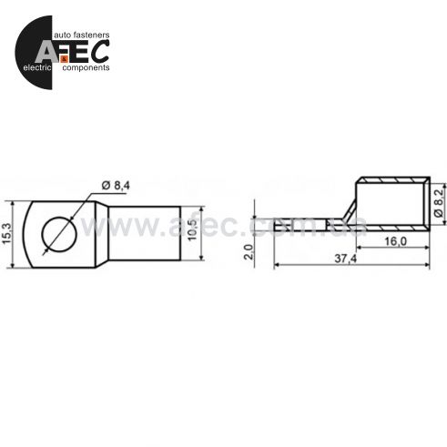 Наконечник кабельный SC d8 мм под кабель 35мм2