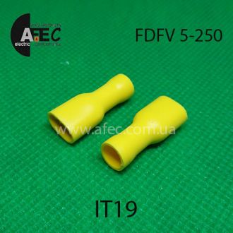 Клемма  изолированная гнездовая (мама) серии 6.3 мм под кабель 4-6мм (FDFV5-250) Клемма  изолированная гнездовая (мама) серии 6.3 мм под кабель 4-6мм (FDFV5-250)