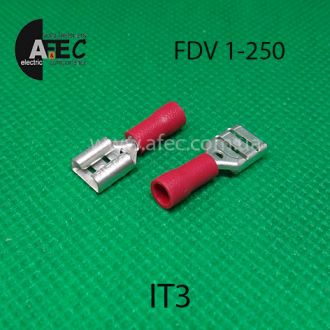Клема ізольована гніздова (мама) серії 6.3 мм під кабель 0.5-1.5мм2 FDV1-250 Клема ізольована гніздова (мама) серії 6.3 мм під кабель 0.5-1.5мм2 FDV1-250
